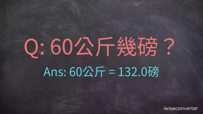 60公斤幾磅？