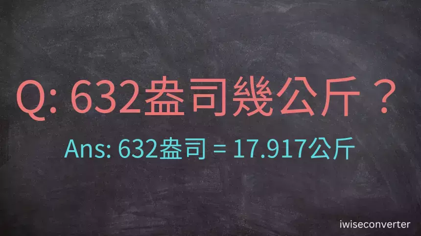 632盎司幾公斤？