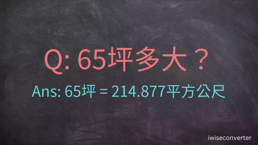 65坪多大？65坪幾平方公尺？