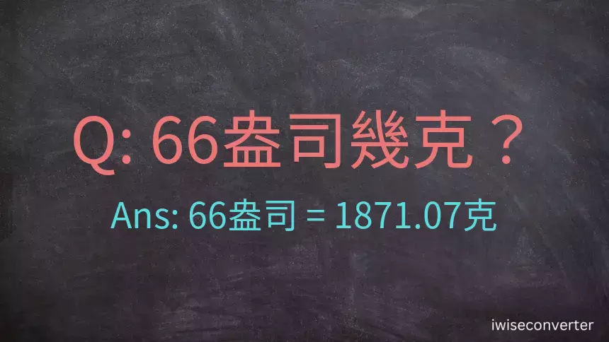 66盎司幾公克？66盎司幾克？