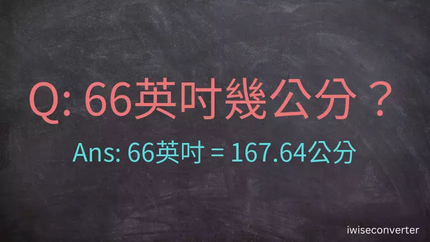 66英吋幾公分？