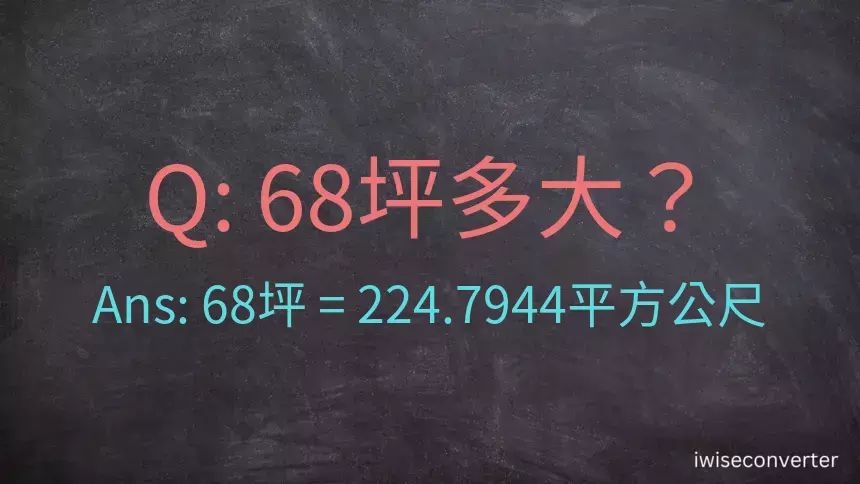 68坪多大？68坪幾平方公尺？