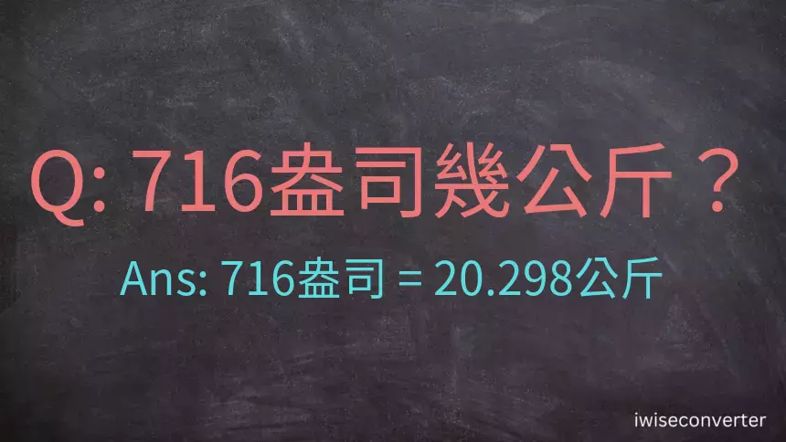 716盎司幾公斤？