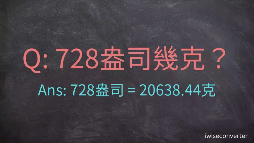 728盎司幾公克？728盎司幾克？