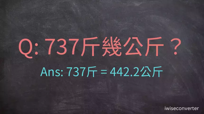 737斤是多少公斤？737台斤是多少公斤？