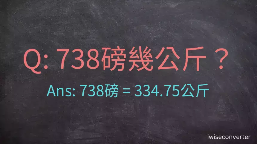 738磅幾公斤？