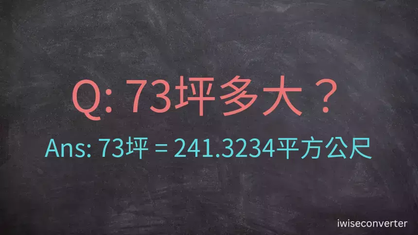 73坪多大？73坪幾平方公尺？