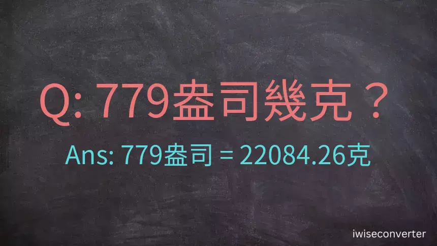 779盎司幾公克？779盎司幾克？