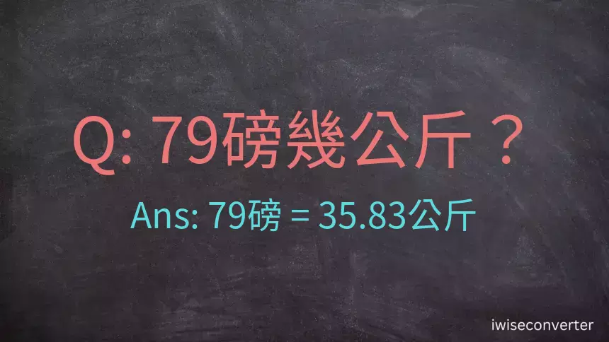 79磅幾公斤？