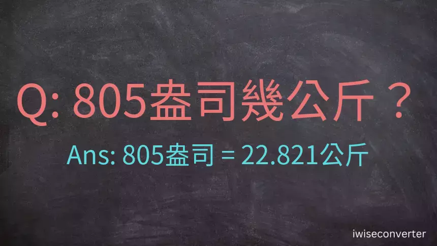 805盎司幾公斤？