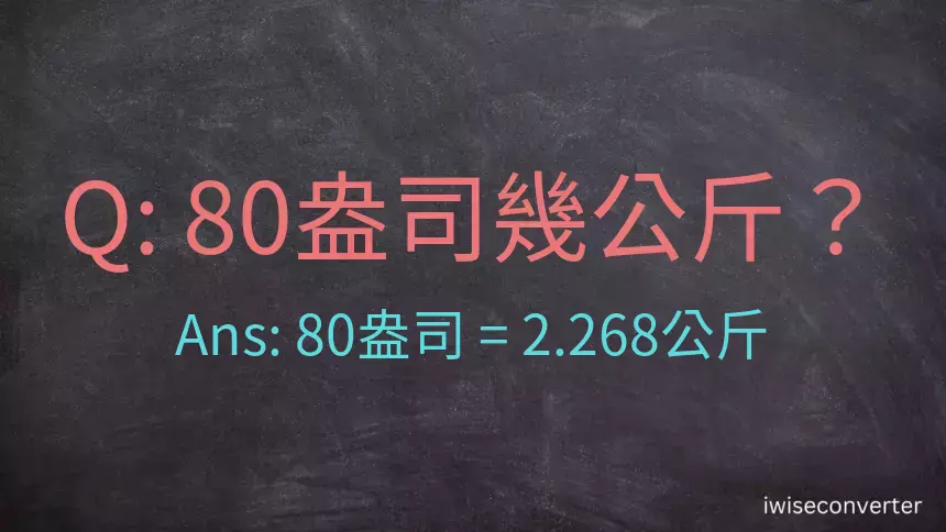 80盎司幾公斤？