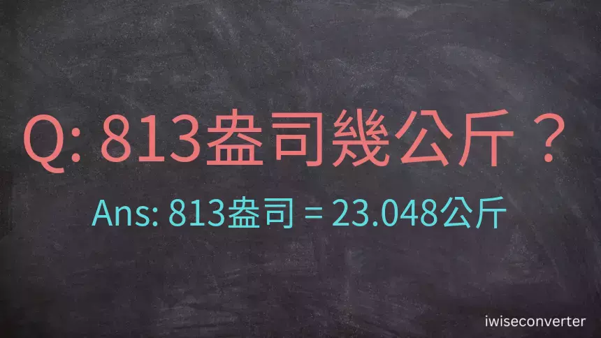 813盎司幾公斤？