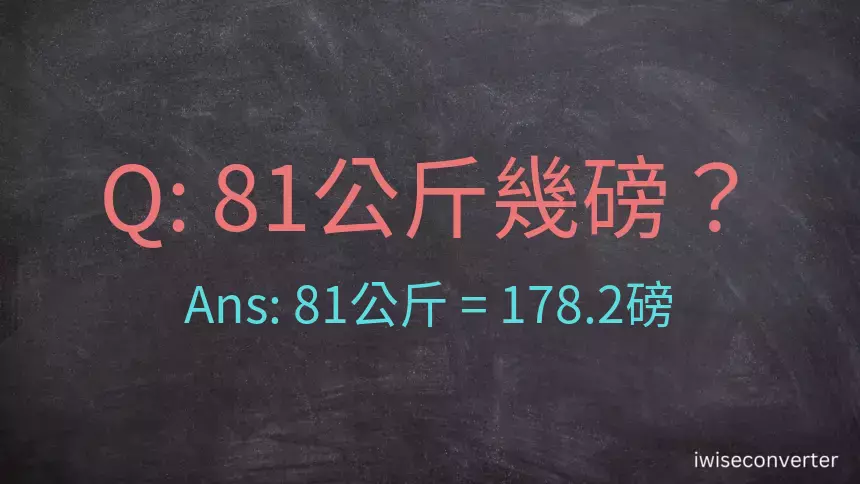 81公斤幾磅？