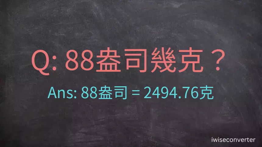 88盎司幾公克？88盎司幾克？