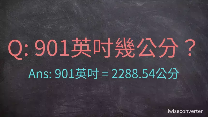 901英吋幾公分？