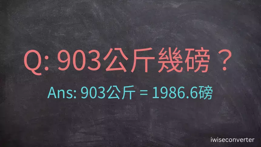 903公斤幾磅？