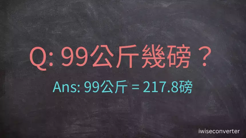 99公斤幾磅？