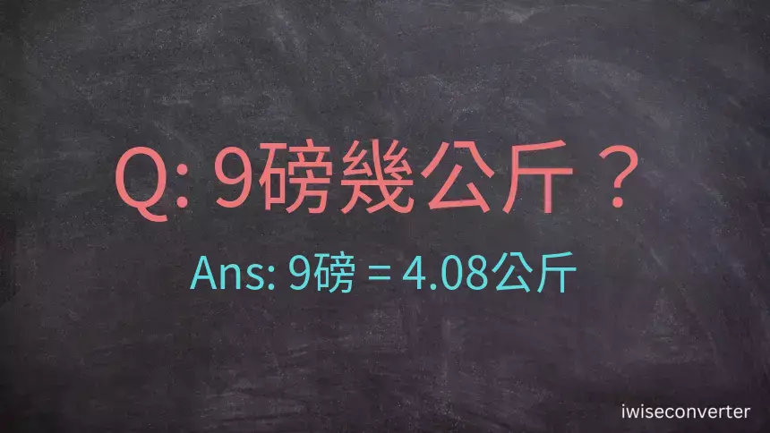 9磅幾公斤？