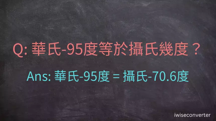 華氏-95度等於攝氏幾度？